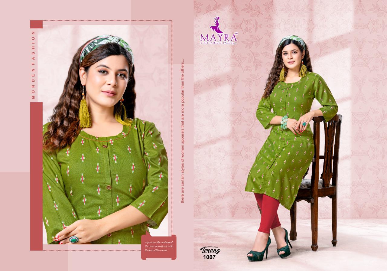Mayra Tarang Fancy Regular Wear Designer Printed Kurti Collection